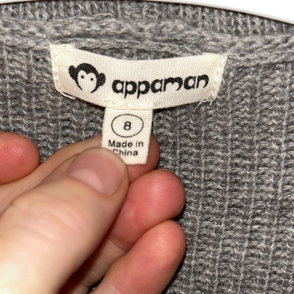 Appaman gray will ribbed knit cardigan sweater boys 8 - Picture 2 of 3